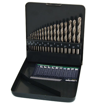 19pc Cobalt Jobber Drill Set