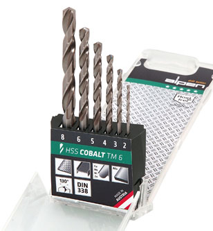 6pc Cobalt Jobber Drill Set