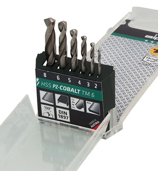6pc Cobalt Stub Drill set
