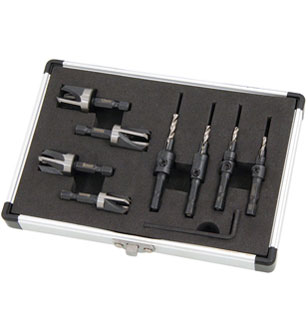 8pc Plug Cutter and Countersink Set