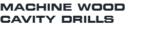 MACHINE WOOD CAVITY DRILLS